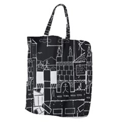 Drawing  Giant Grocery Zipper Tote by ValentinaDesign
