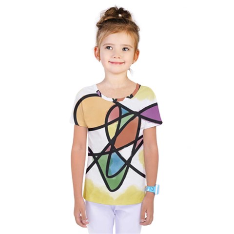 Abstract Art Colorful Kids  One Piece Tee by Modern2018