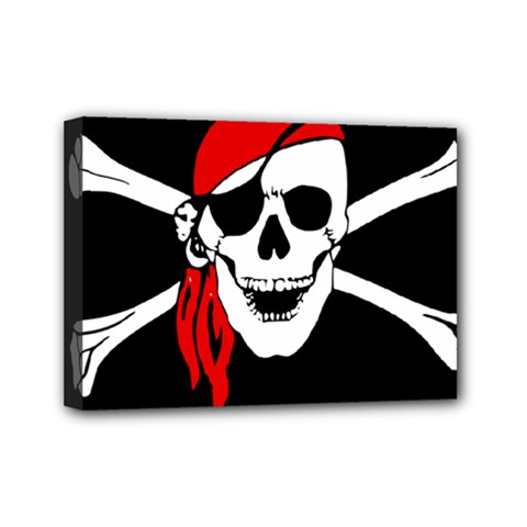 Pirate Skull Mini Canvas 7  X 5  by StarvingArtisan