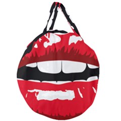 Sexy Mouth  Giant Round Zipper Tote by StarvingArtisan