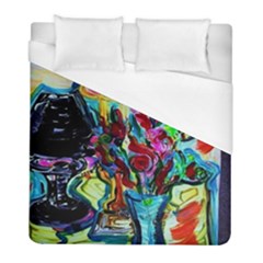 Still Life With Two Lamps Duvet Cover (full/ Double Size)