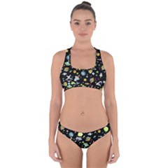 Space Pattern Cross Back Hipster Bikini Set