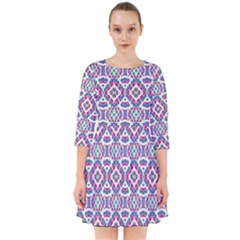 Colorful Folk Pattern Smock Dress by dflcprints