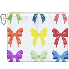 Ribbons And Bows Polka Dots Canvas Cosmetic Bag (xxxl) by Modern2018