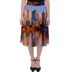 Vancouver Canada Sea Ocean Folding Skater Skirt by Simbadda