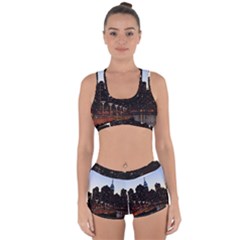 New York City Skyline Building Racerback Boyleg Bikini Set