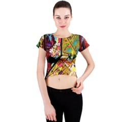 Absurd Theater In And Out Crew Neck Crop Top by bestdesignintheworld
