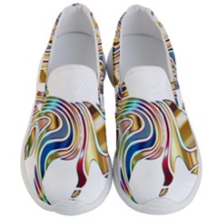 Horse Equine Psychedelic Abstract Men s Lightweight Slip Ons by Simbadda