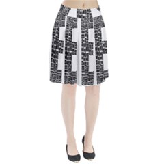 Yes No Typography Type Text Words Pleated Skirt by Simbadda