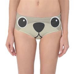 Animal Bear Cartoon Children Kids Mid-waist Bikini Bottoms by Simbadda