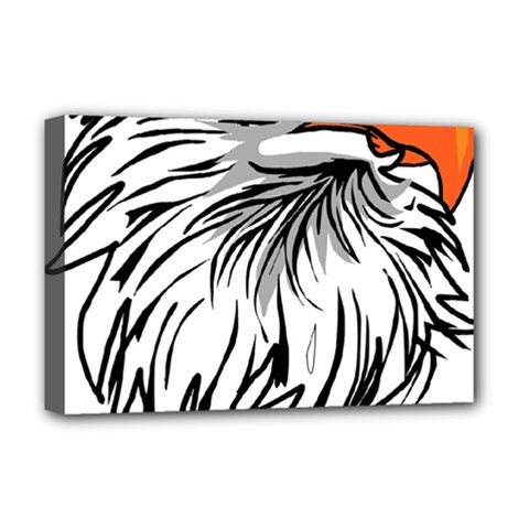 Animal Bird Cartoon Comic Eagle Deluxe Canvas 18  X 12   by Simbadda