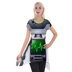 Robot Short Sleeve Side Drop Tunic by Simbadda