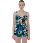 Clocks And Watch 4 Tie Front Two Piece Tankini