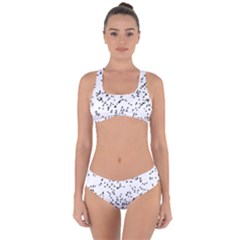 Flock Birds Animals Flying Criss Cross Bikini Set by Simbadda