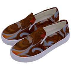 Fire And Water Kids  Canvas Slip Ons by digitaldivadesigns