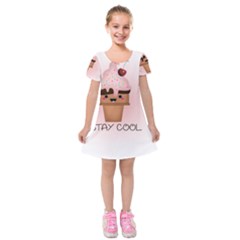 Stay Cool Kids  Short Sleeve Velvet Dress by ZephyyrDesigns