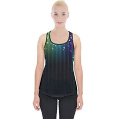 Colorful Space Rainbow Stars Piece Up Tank Top