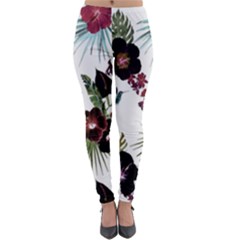 Tropical Pattern Lightweight Velour Leggings by Valentinaart