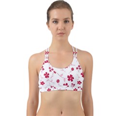 Sweet Shiny Floral Red Back Web Sports Bra by ImpressiveMoments