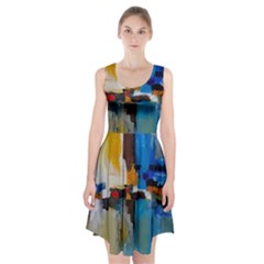 Abstract Racerback Midi Dress