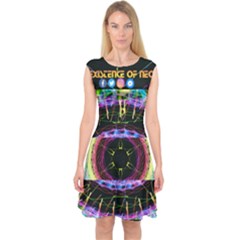 Social Media Rave Leggings Capsleeve Midi Dress by TheExistenceOfNeon2018