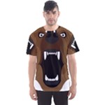 Bear Brown Set Paw Isolated Icon Men s Sports Mesh Tee