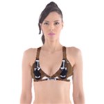 Bear Brown Set Paw Isolated Icon Plunge Bikini Top