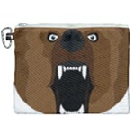 Bear Brown Set Paw Isolated Icon Canvas Cosmetic Bag (XXL)