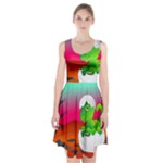 Dinosaur Dino Baby Dino Lizard Racerback Midi Dress