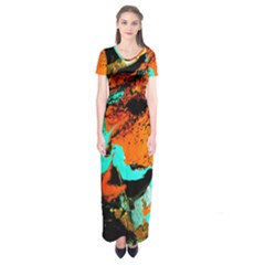 Fragrance Of Kenia 3 Short Sleeve Maxi Dress by bestdesignintheworld