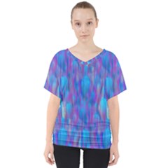 Melting Polkas V-neck Dolman Drape Top