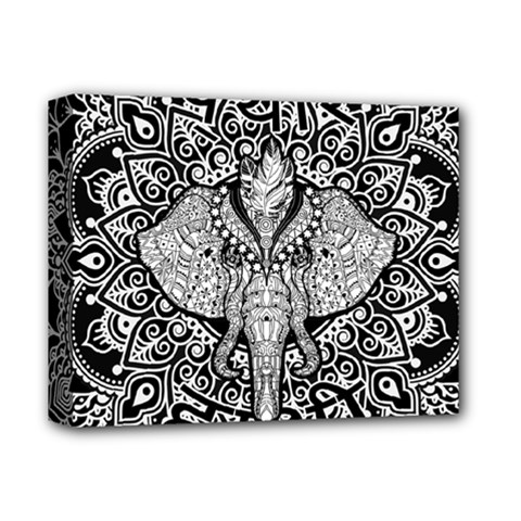 Ornate Hindu Elephant  Deluxe Canvas 14  X 11  by Valentinaart