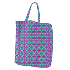 Pink Green Turquoise Swirl Pattern Giant Grocery Zipper Tote by BrightVibesDesign
