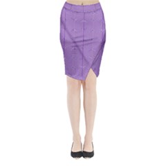 Mod Twist Stripes Purple And White Midi Wrap Pencil Skirt by BrightVibesDesign