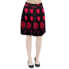 Background Hearts Ornament Romantic Pleated Skirt by Sapixe