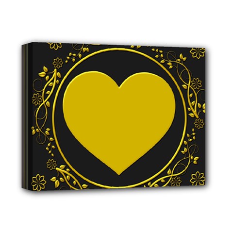 Background Heart Romantic Love Deluxe Canvas 14  X 11  by Sapixe