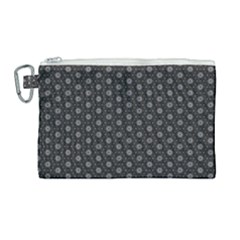 Geometric Pattern Dark Canvas Cosmetic Bag (large)