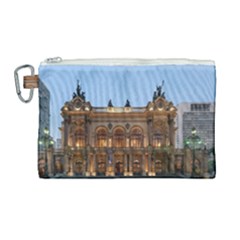 Municipal Theatre Of Sao Paulo Brazil Canvas Cosmetic Bag (large)