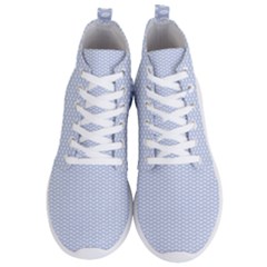 Alice Blue White Kisses In English Country Garden Men s Lightweight High Top Sneakers by PodArtist