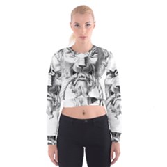 Steampunk Steam Punk Lion Door Cropped Sweatshirt by Sapixe