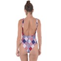 USA Americana Diagonal Red White & Blue Quilt Bring Sexy Back Swimsuit View2