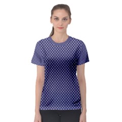 Usa Flag White Stars On Flag Blue Women s Sport Mesh Tee