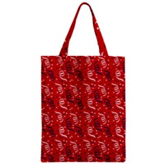 Red White And Blue Usa/uk/france Colored Party Streamers Zipper Classic Tote Bag by PodArtist