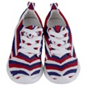 US United States Red White and Blue American Zebra Strip Kids  Lightweight Sports Shoes View1