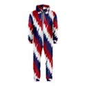 NY USA Candy Cane Skyline in Red White & Blue Hooded Jumpsuit (Kids) View1