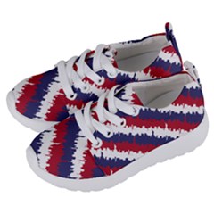 Ny Usa Candy Cane Skyline In Red White & Blue Kids  Lightweight Sports Shoes by PodArtist