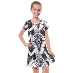 Devil Baphomet Occultism Kids  Cross Web Dress by Sapixe