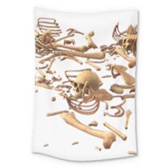 Skull Bone Skeleton Bones Large Tapestry by Sapixe