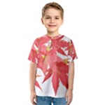 Leaves Maple Branch Autumn Fall Kids  Sport Mesh Tee