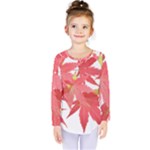 Leaves Maple Branch Autumn Fall Kids  Long Sleeve Tee